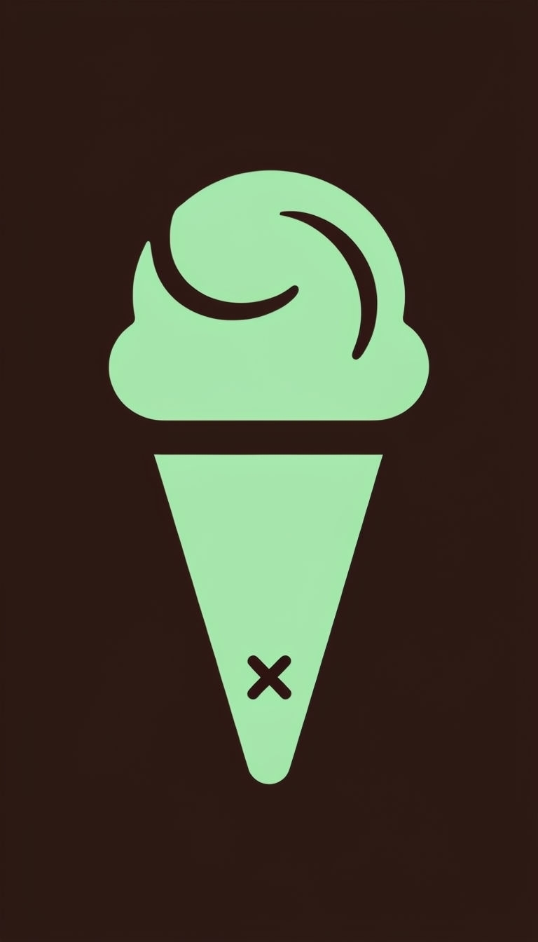 Minimalist Mint Green Ice Cream Cone Graphic Design Phone Case Cover
