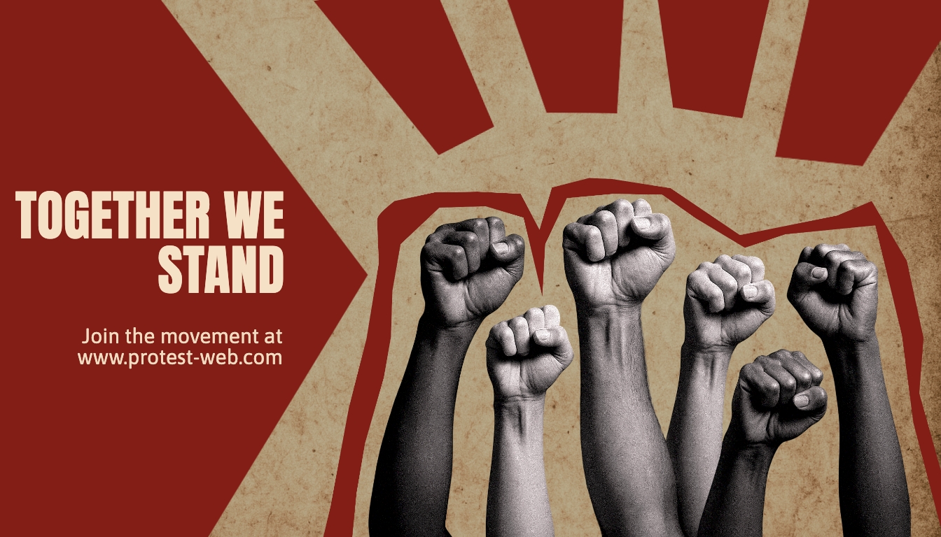 Empowering Together We Stand Activist Graphic Banner