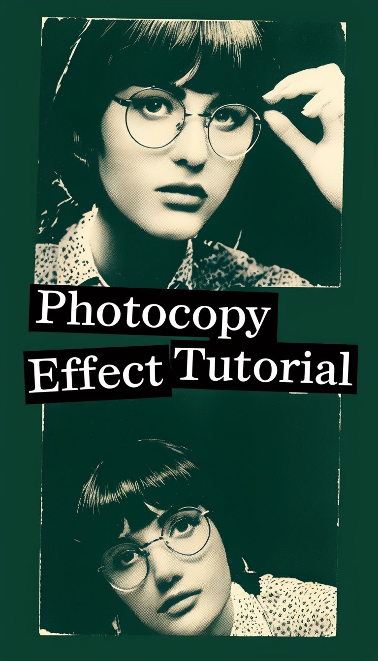 Photocopy Effect Tutorial Vintage Style Poster for Art Enthusiasts Ads