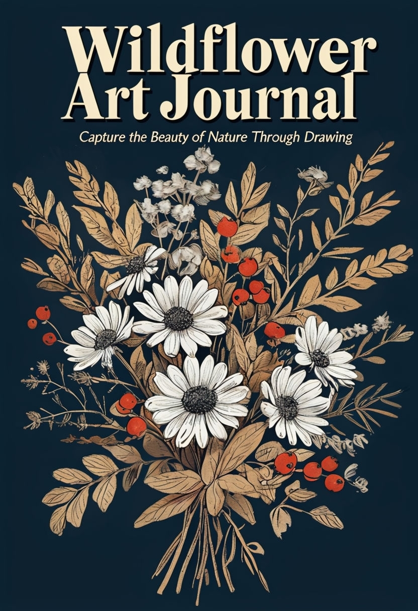 Lush Wildflower Art Journal with Vintage Botanical Illustrations EBook Cover