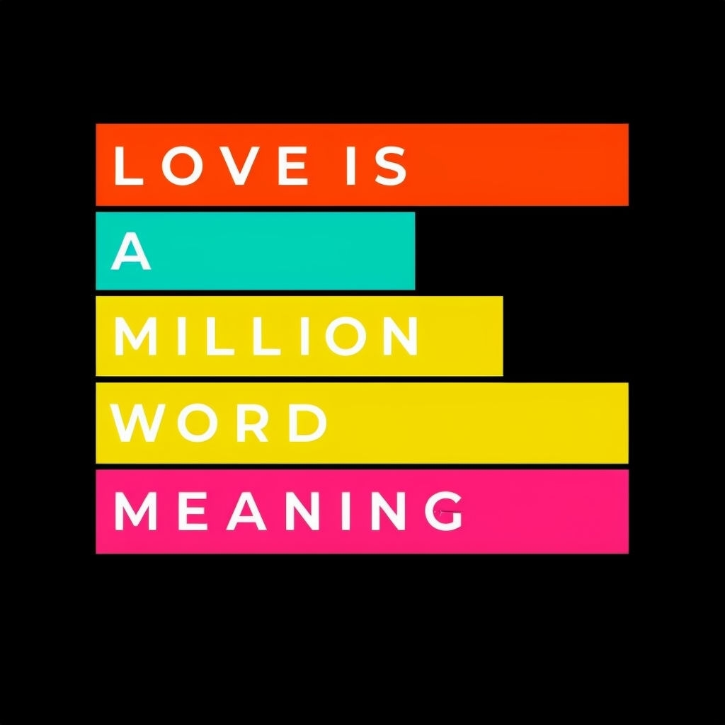 Love is a Million Words Meaning Motivational T-Shirt