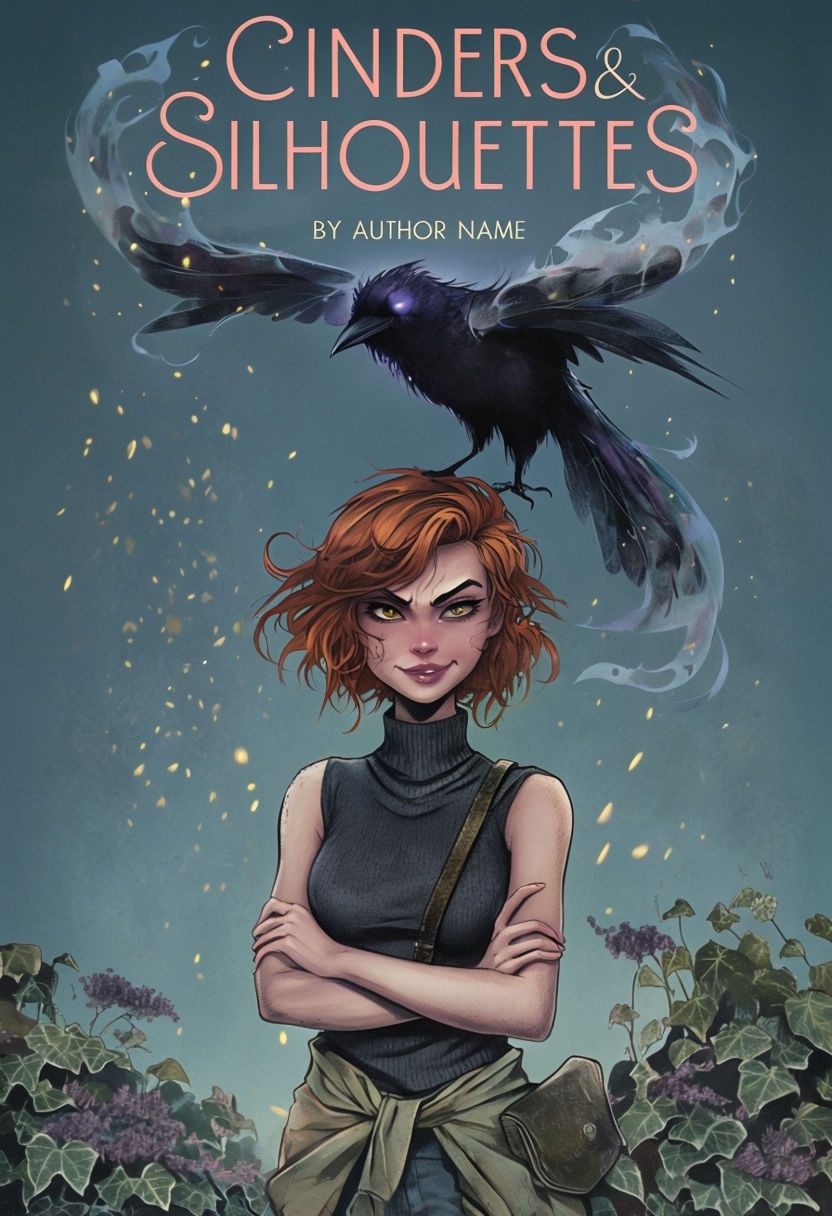 Mystical Cinders & Silhouettes Comic-Style EBook Cover Design