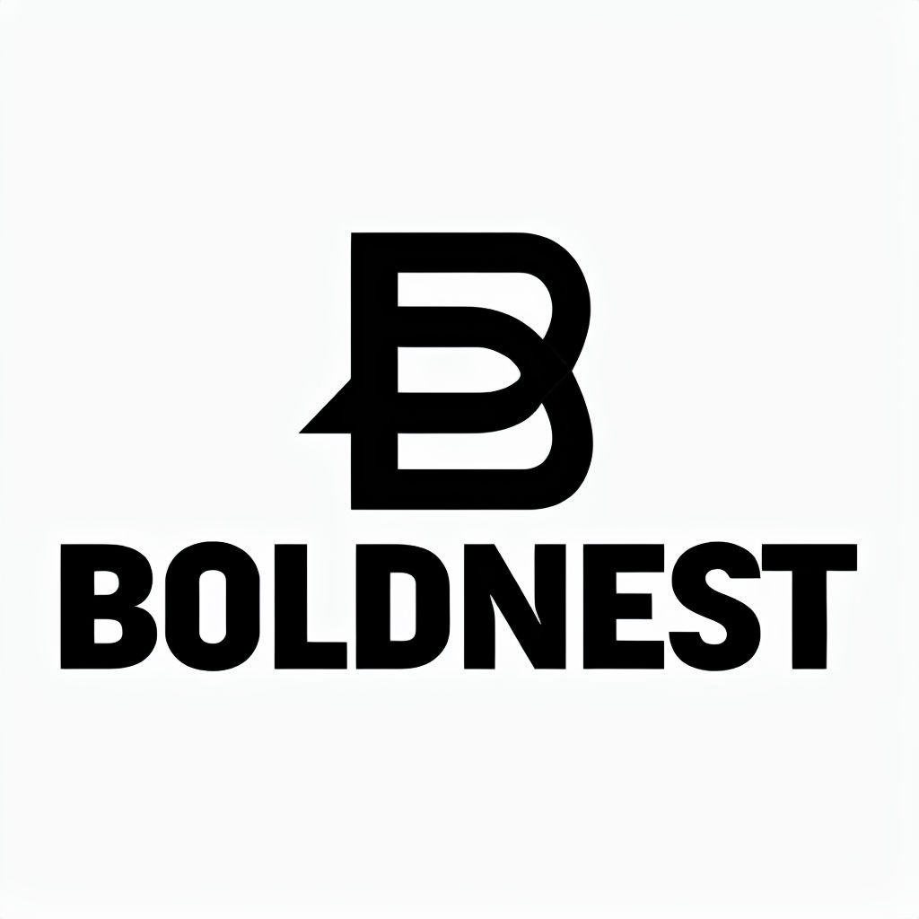 BoldNest Minimalist Logo Design with Strong Typography Logo