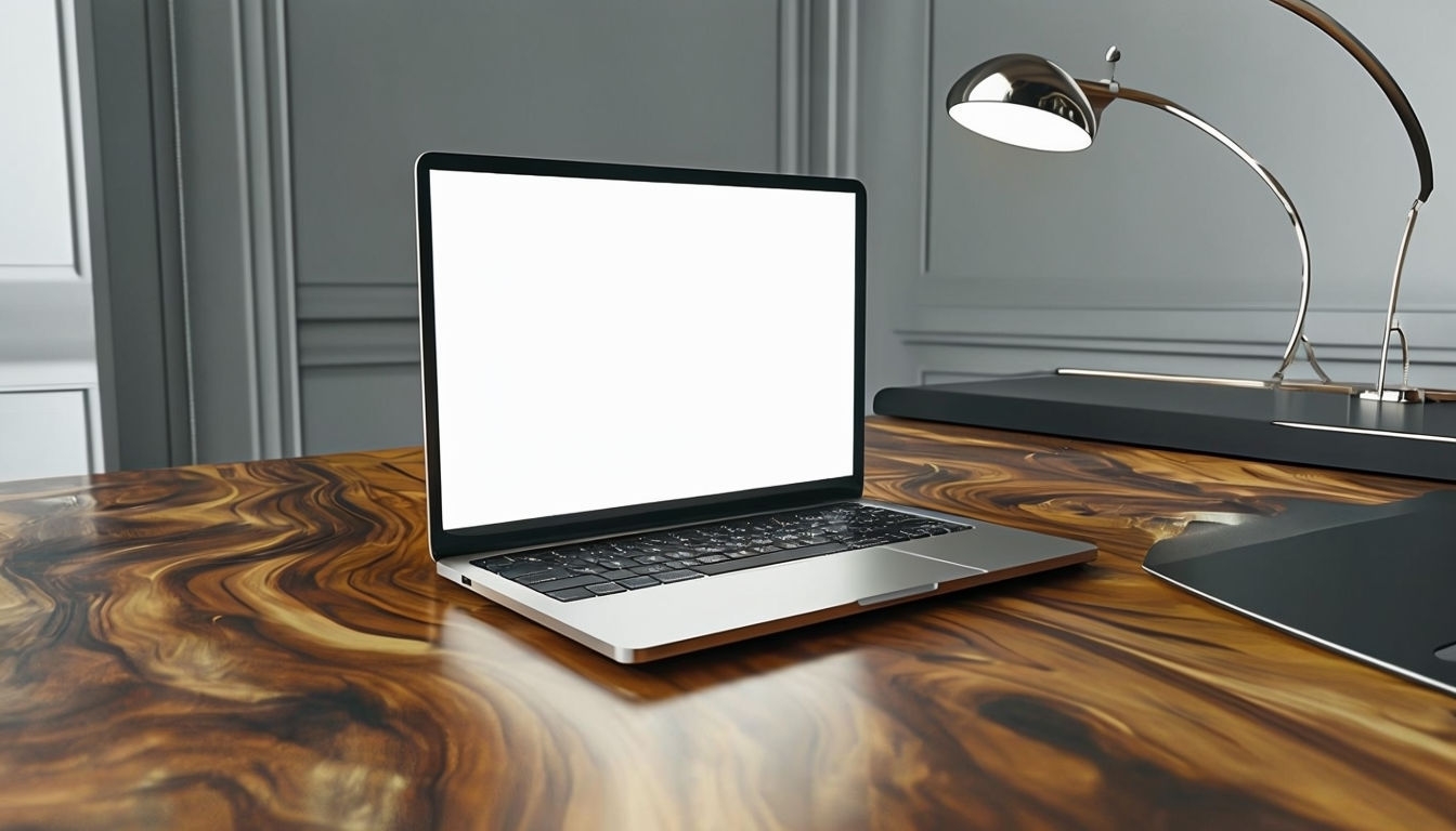Contemporary Minimalist Executive Workspace Mockup
