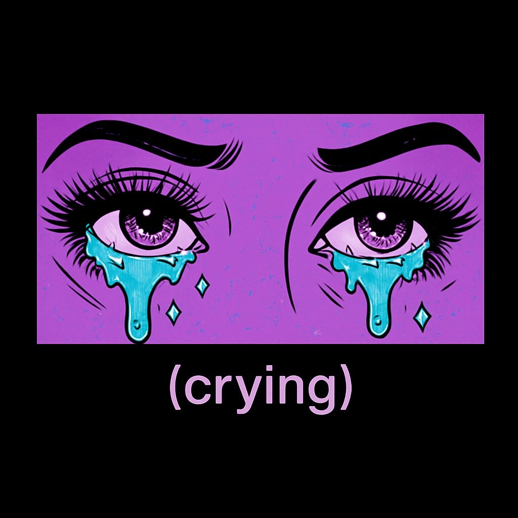 Expressive Pop Art Eyes with Glossy Tears T-Shirt