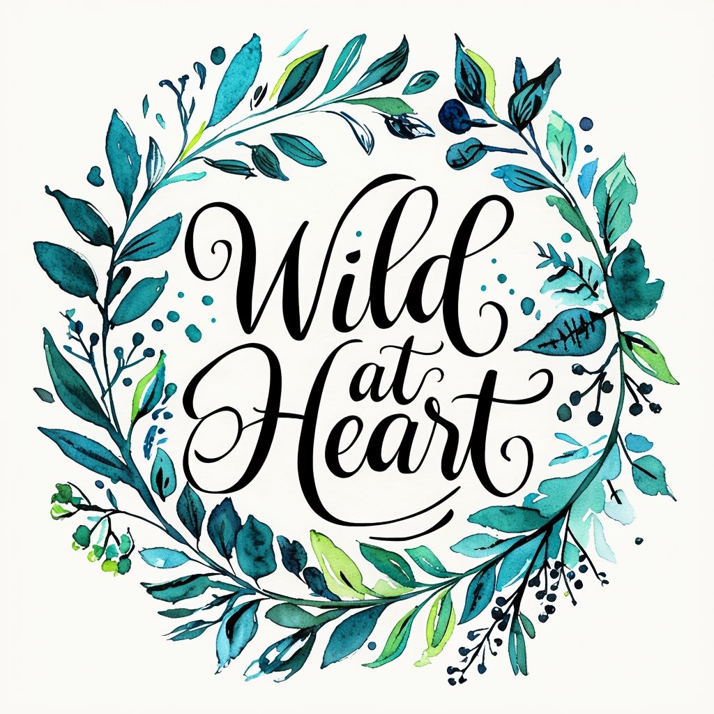 Wild at Heart Watercolor Botanical Calligraphy Art Mug