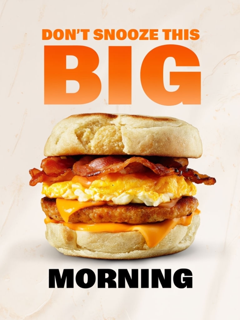 Delicious Big Breakfast Sandwich Promotional Poster