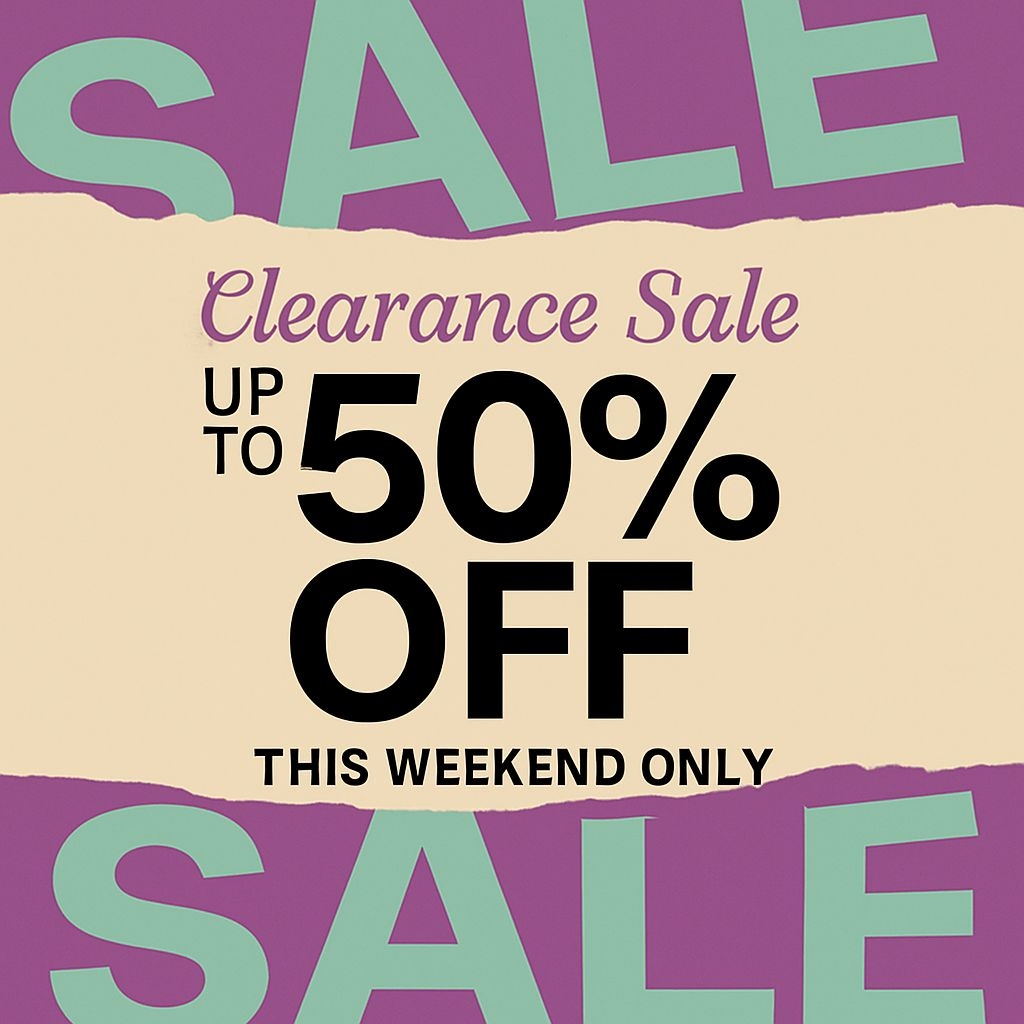 Modern Minimalist Clearance Sale Promotional Banner Ads