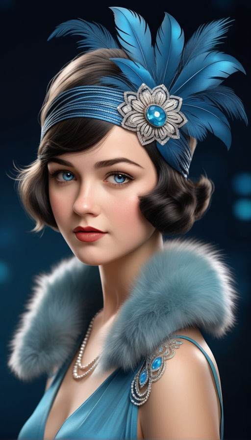 Girl in grand gatsby 1920 style by Monique Moro - Playground