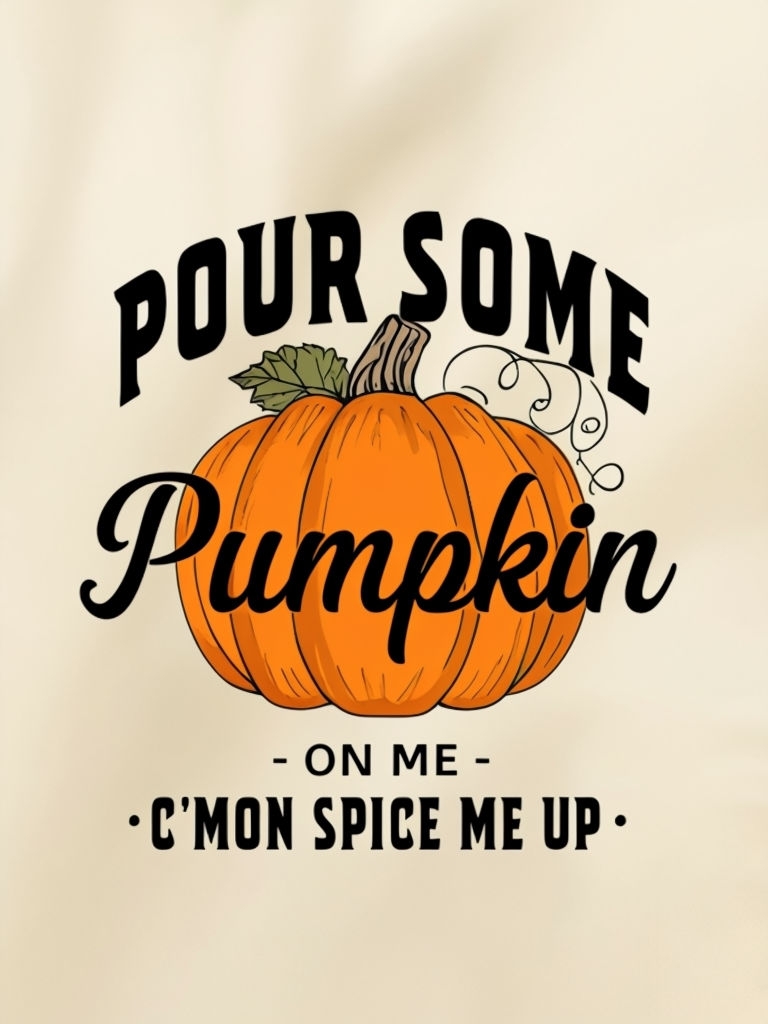 Playful Autumn Pumpkin Graphic Design for Fall Celebrations Poster