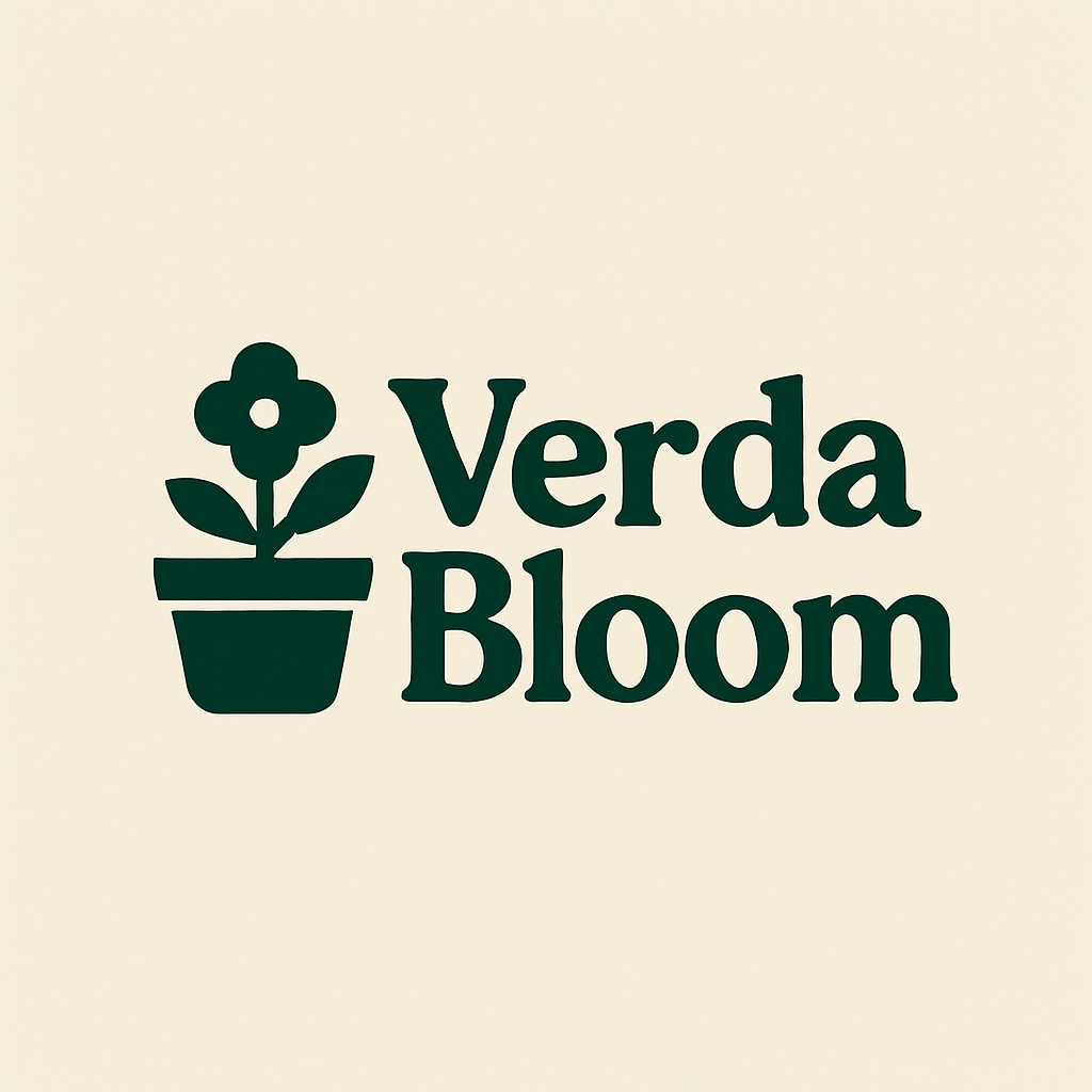 Modern Minimalist Verda Bloom Plant Logo Design