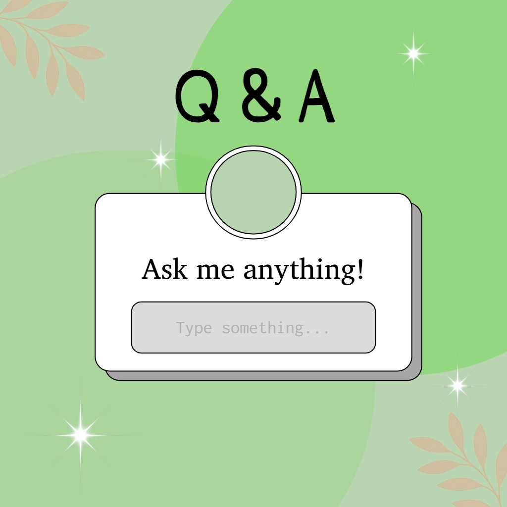 Minimalist Q & A Graphic with Ask Me Anything Design Instagram Post