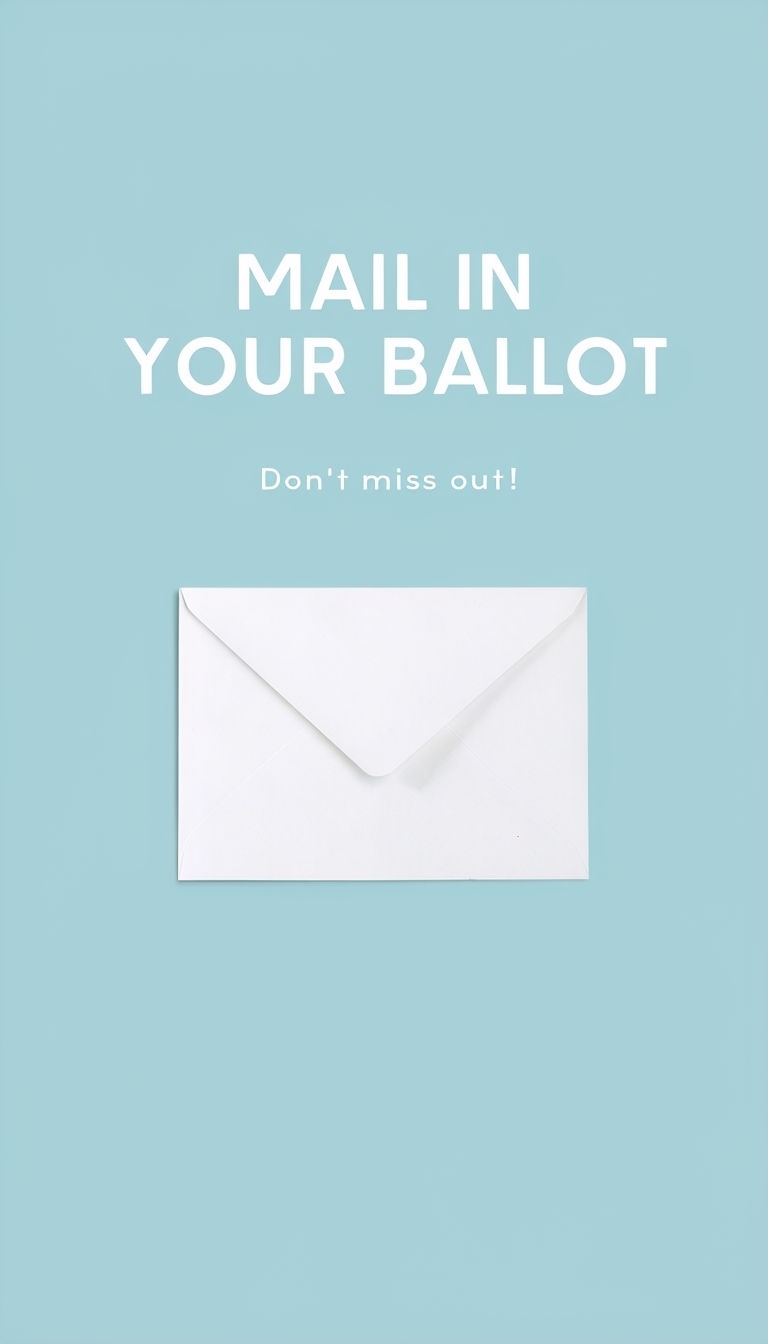 Minimalist Mail In Your Ballot Instagram Story Design