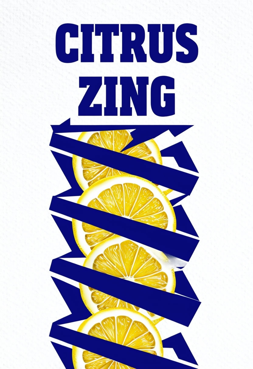 Vibrant Citrus Zing Lemon Graphic Realism Poster