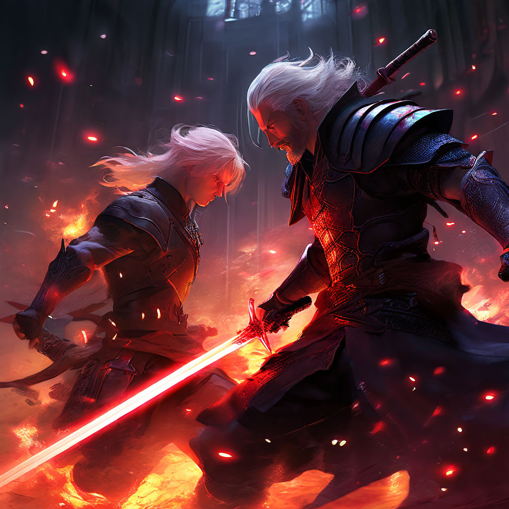 Ichigo Kurosaki engages in an epic battle with Geralt by Rainox Gamer ...