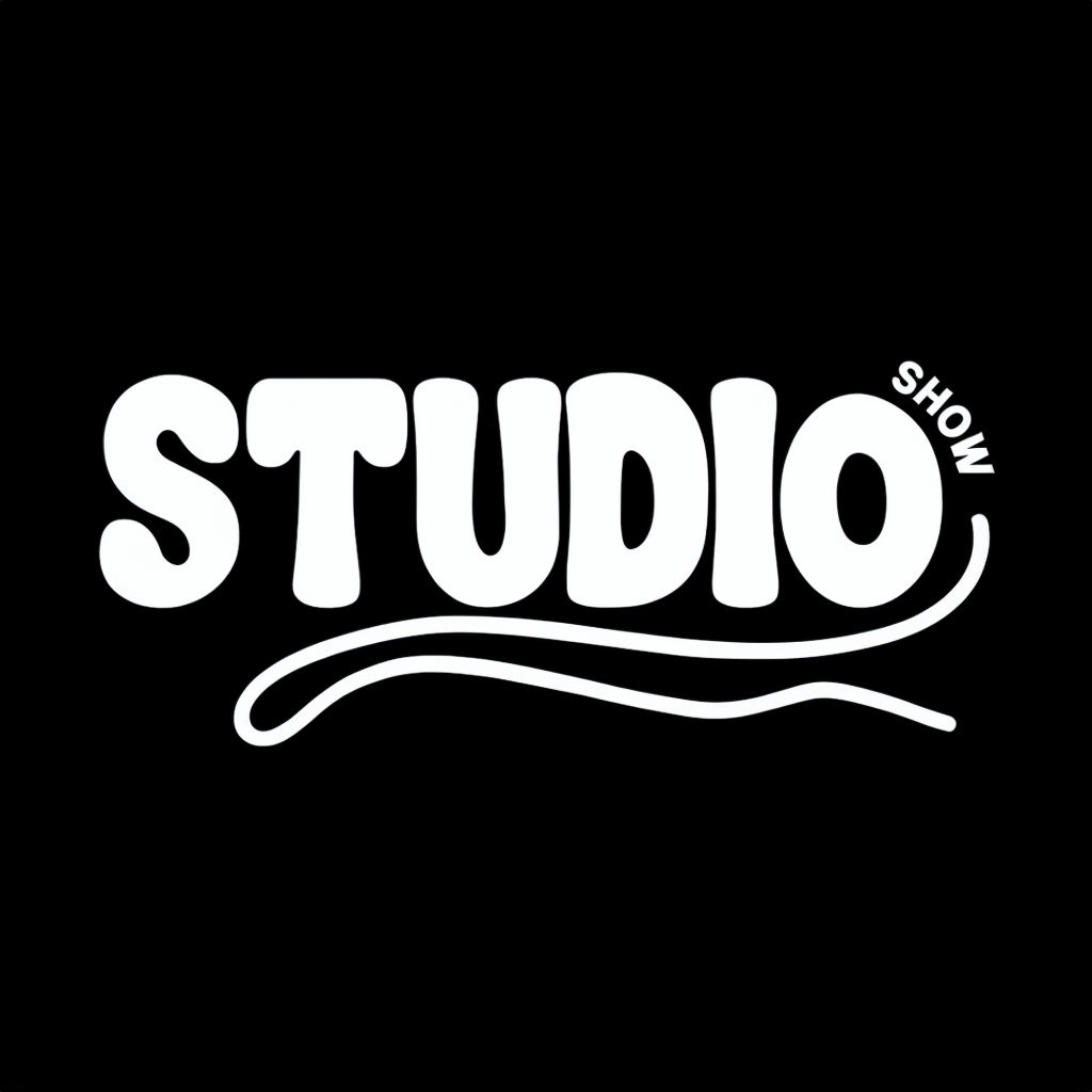 Modern Black and White STUDIO Logo with Dynamic SHOW Element
