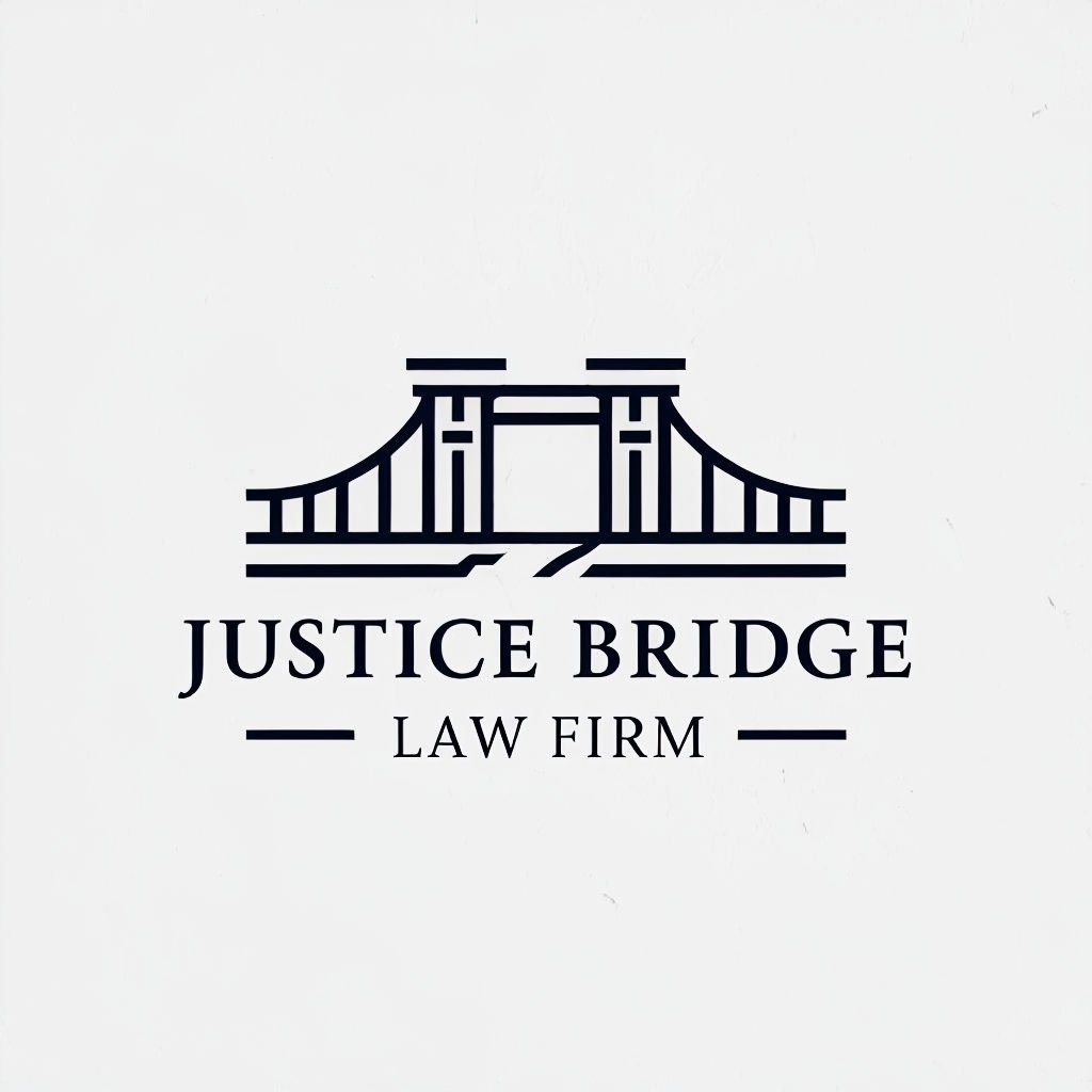 Timeless Minimalist Justice Bridge Law Firm Logo Design
