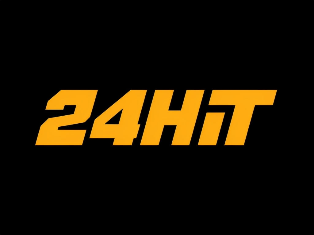 Modern Geometric 24HIt Logo Design on Black Background Hat