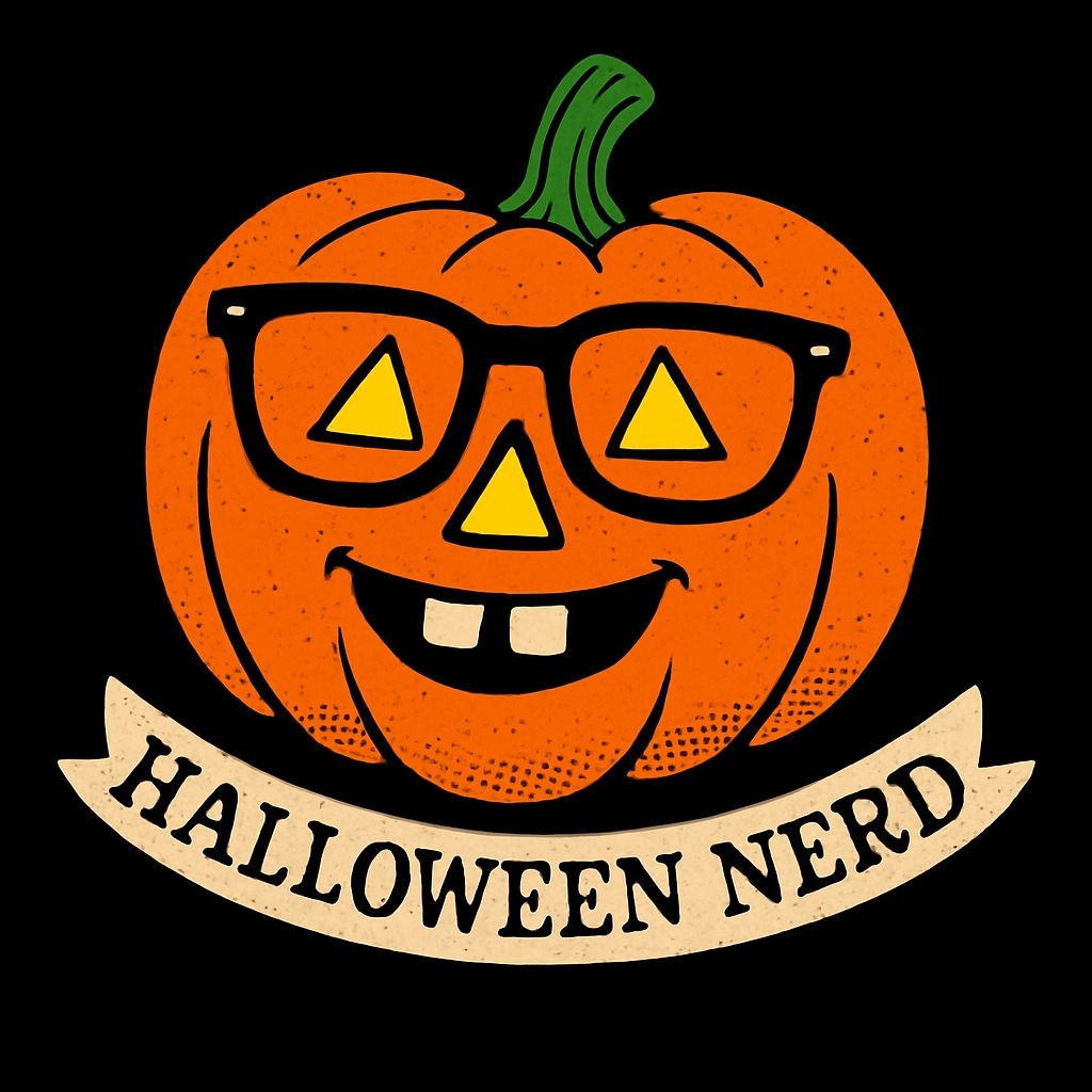 Cheerful Pumpkin Head with Glasses Halloween Nerd T-Shirt