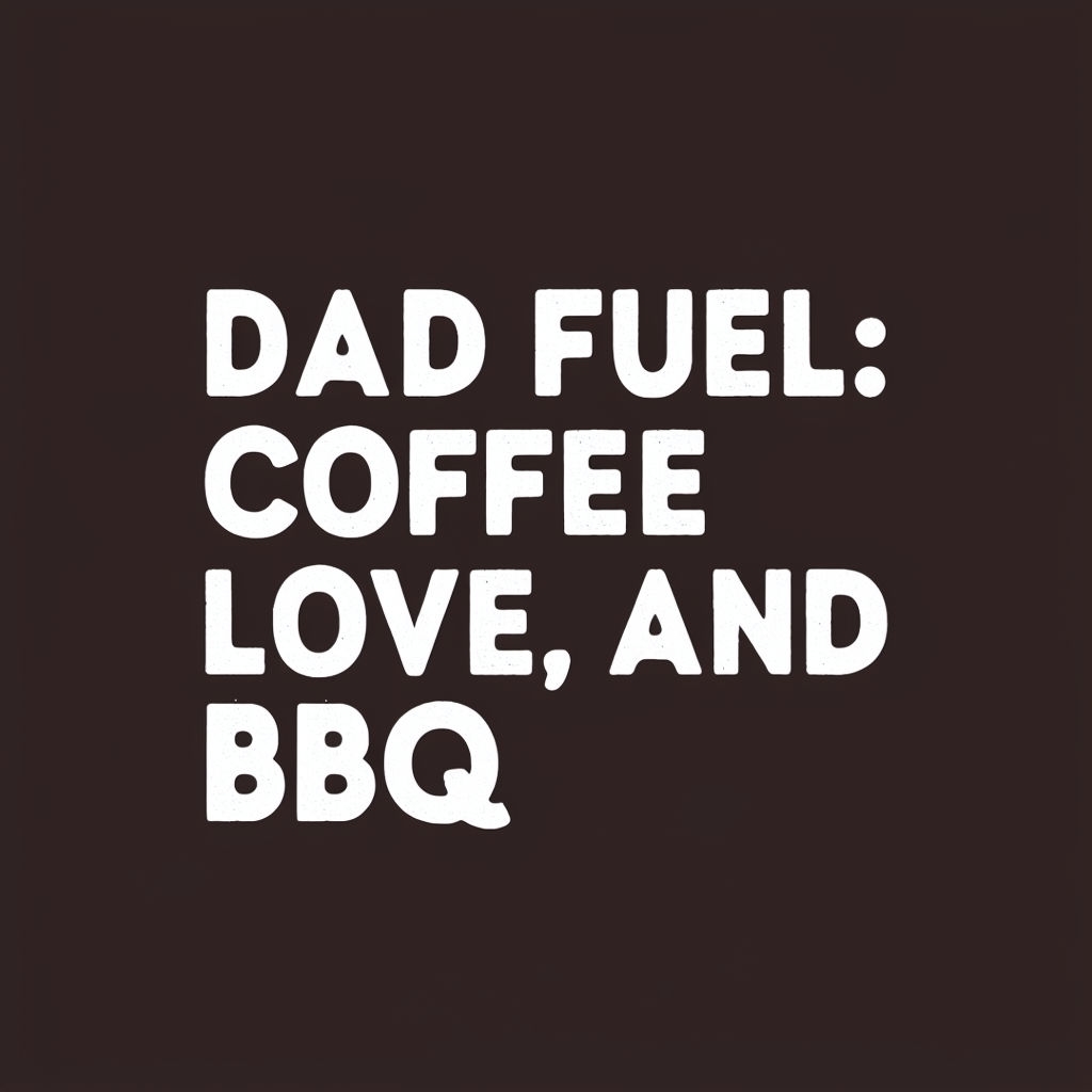 Humorous Vintage DAD FUEL Coffee Love and BBQ Sticker