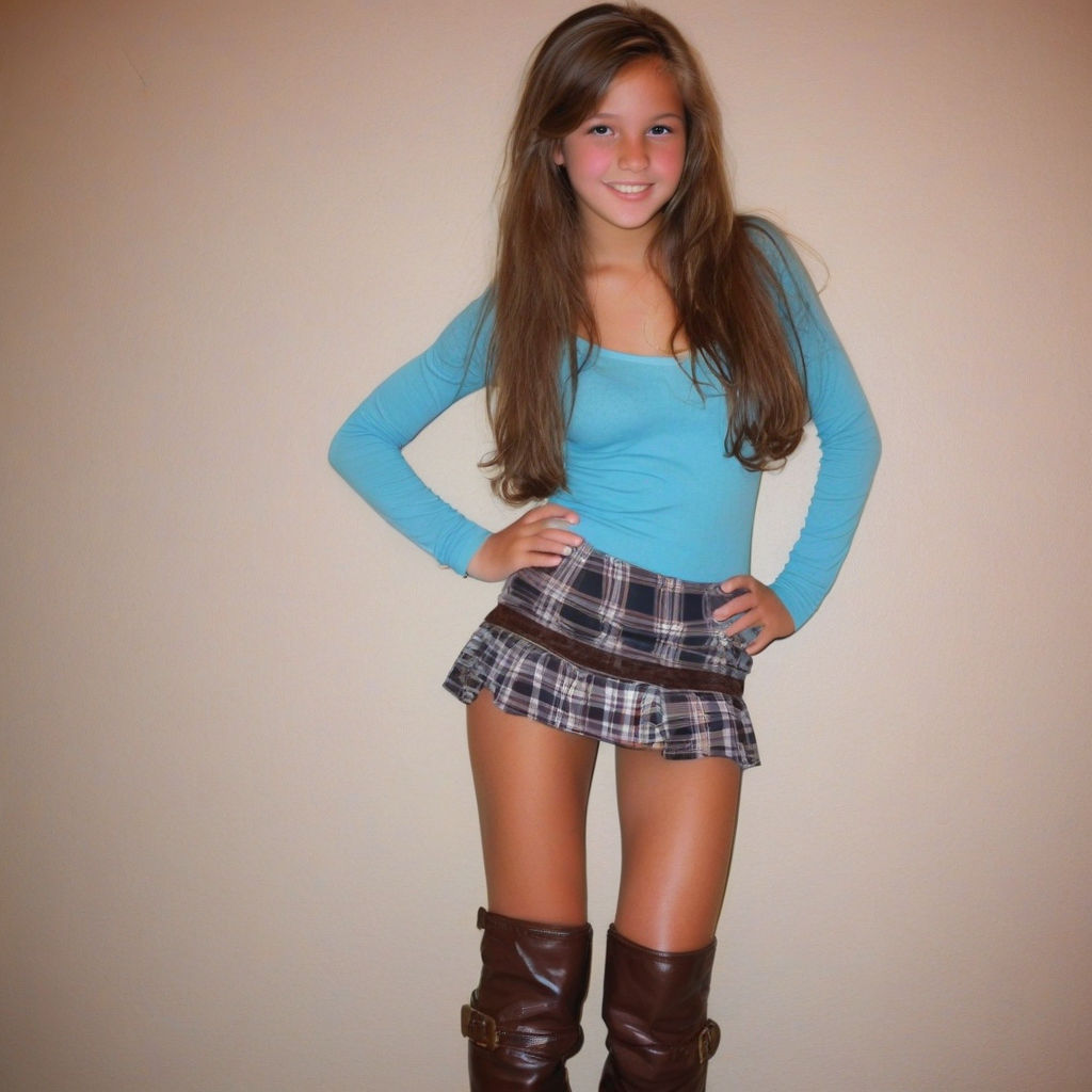 girl in mini skirt no panties