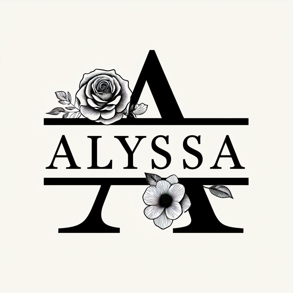 Elegant Modern Floral Logo Design with Letter A for Branding Monogram
