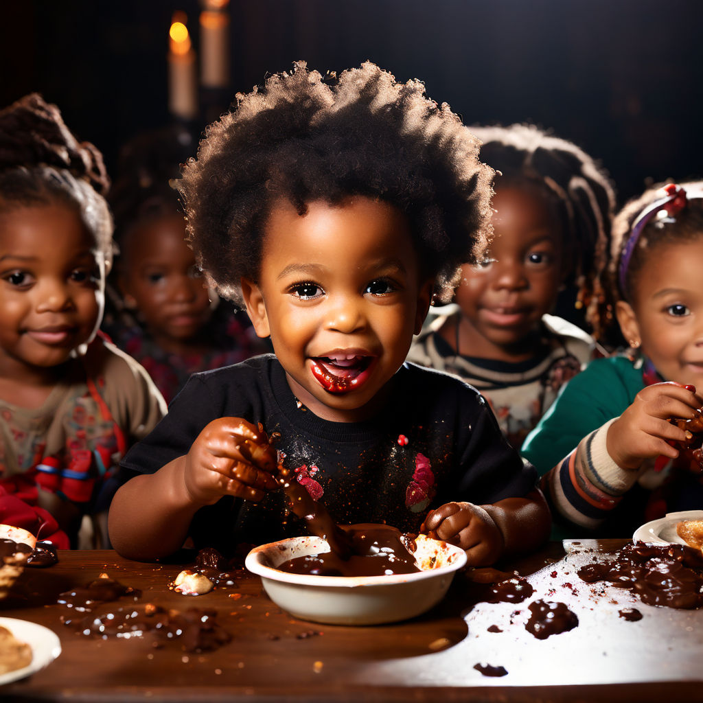 500 black children eating poo at a daycare centre by ismail duale ...