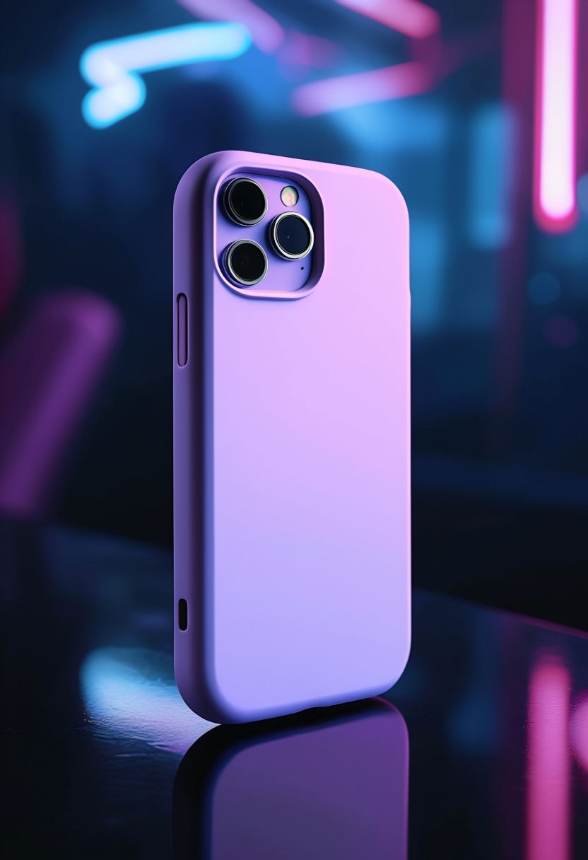 Vibrant Lavender iPhone Case Photography Mockup