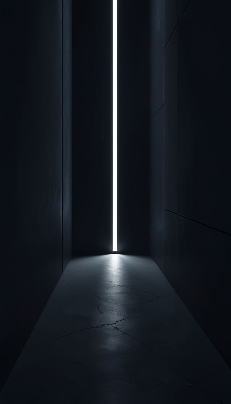 Minimalist Dark Corridor with Dramatic Lighting Mobile Wallpaper