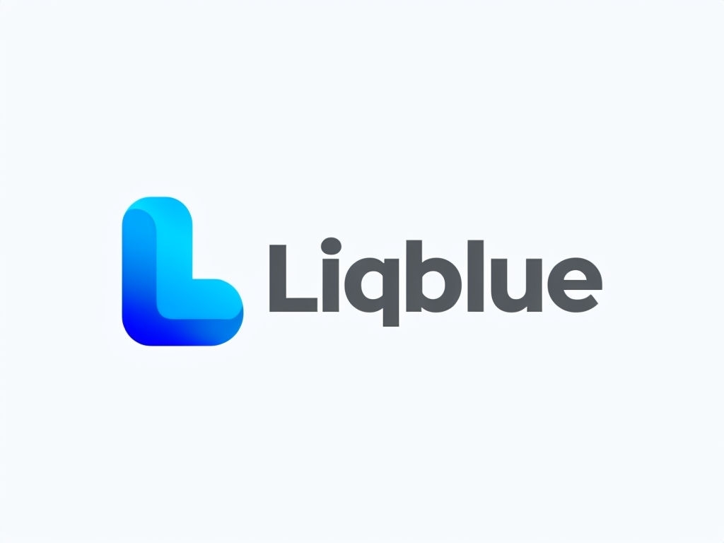 Modern Corporate Liqblue Logo Design with Gradient Effect Logo