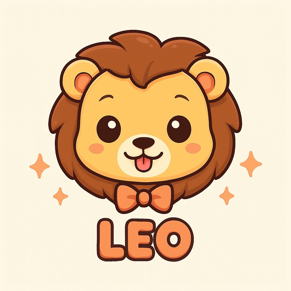 Playful Cartoon Leo Zodiac Lion Face Illustration Mug