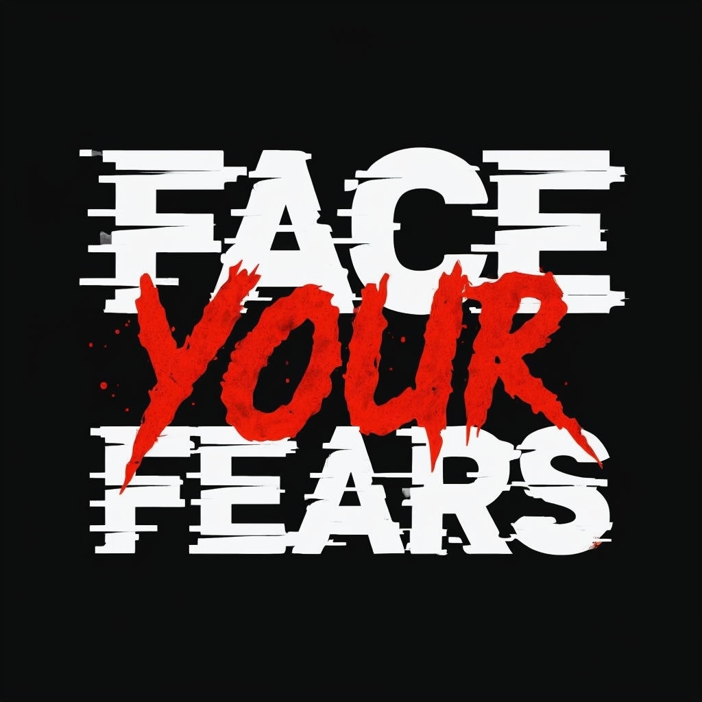 Face Your Fears Bold Typography Motivational T-Shirt