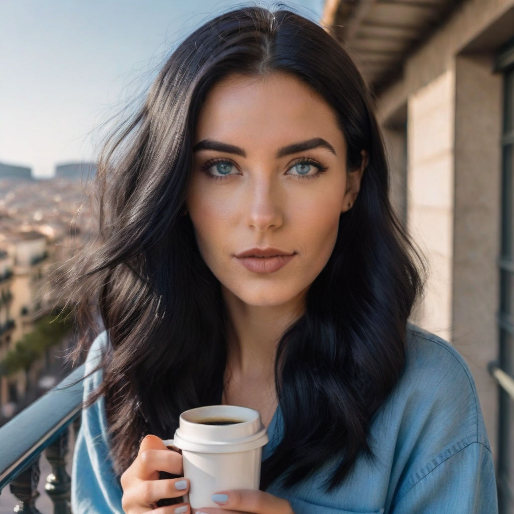 A medium shot of a young and charismatic influencer woman by Iván