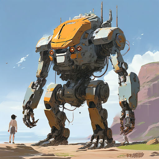 Ancient Robot Monster Concept Art That Rolls To Attack By Eri - Playground