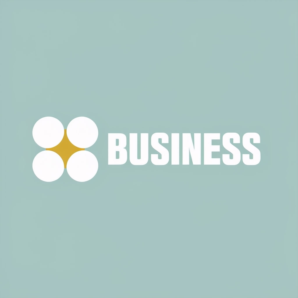 Minimalist Business Logo with Stylized Flower Symbol