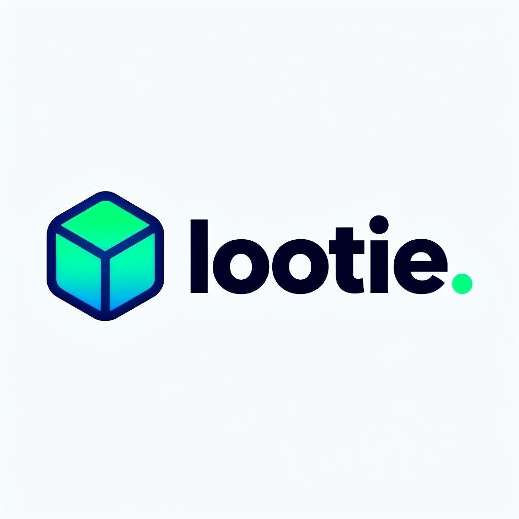 Modern Minimalist Lootie Logo Design with Hexagonal Element