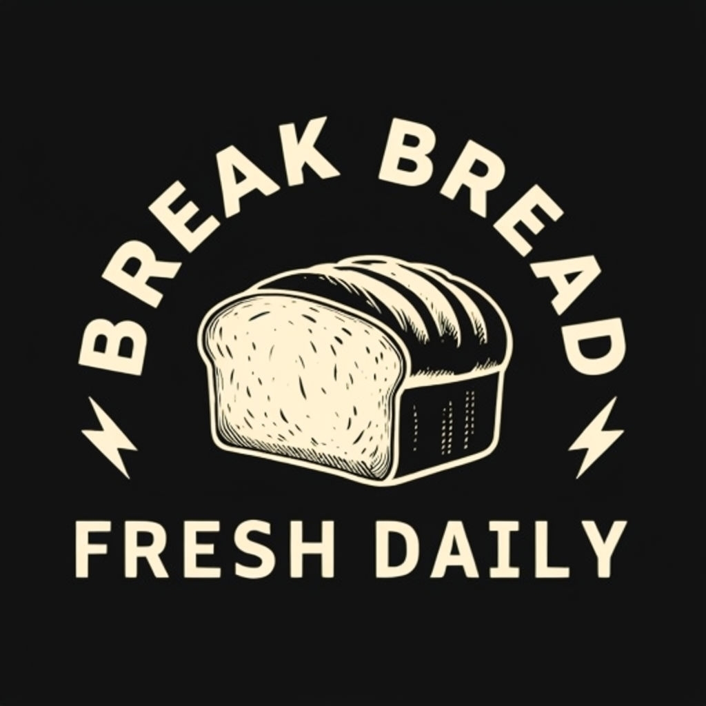 Minimalist Cream Sliced Bread Graphic Design T-Shirt