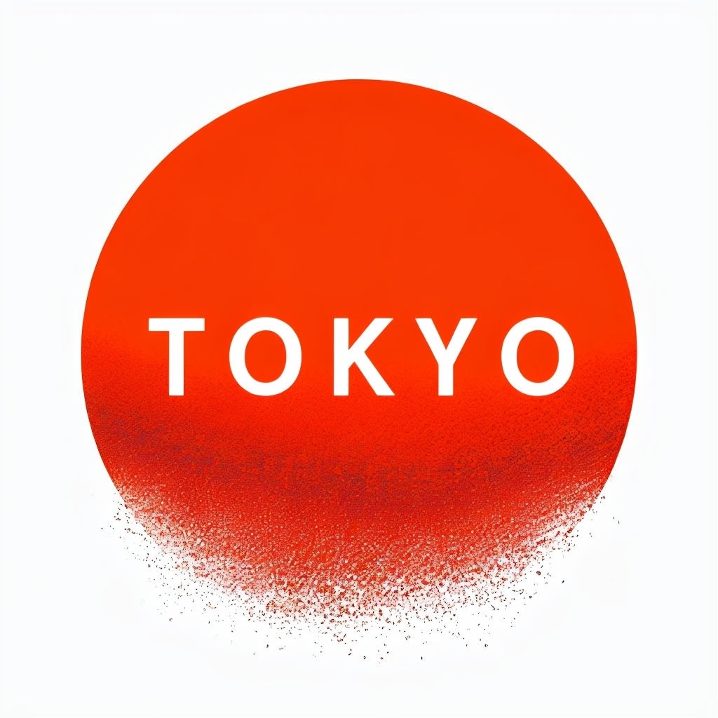 Minimalist Tokyo Circle Design with Vibrant Texture Mug