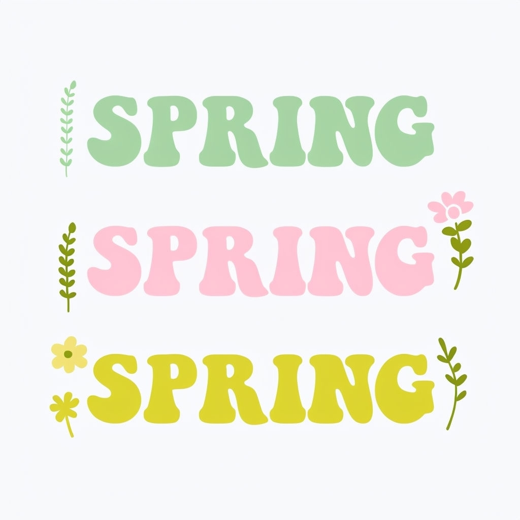 Pastel Spring Text with Floral Accents Mug