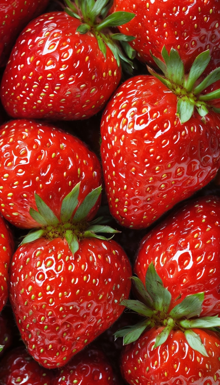 Vibrant Fresh Strawberries Close-Up Photography Phone Case Cover