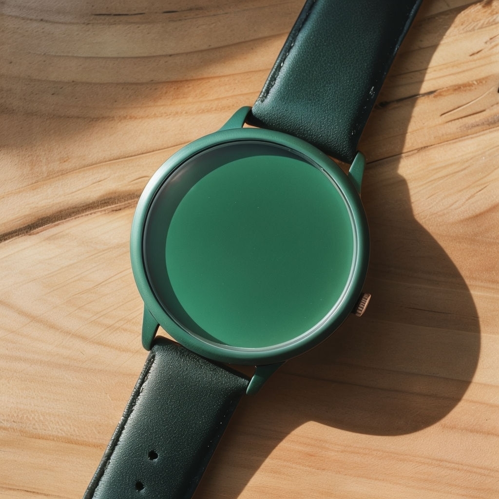 Elegant Emerald Green Watch Mockup for Custom Designs Mockup