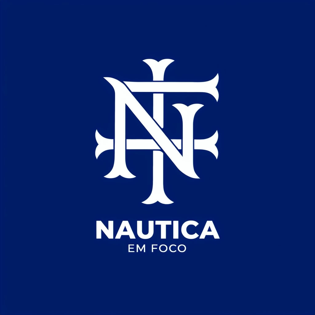Minimalist Nautical NF Monogram Logo Design with Text