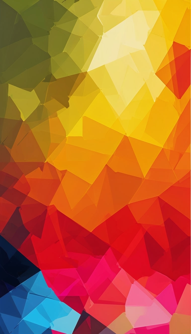 Vibrant Abstract Geometric Polygonal Design Phone Case Cover
