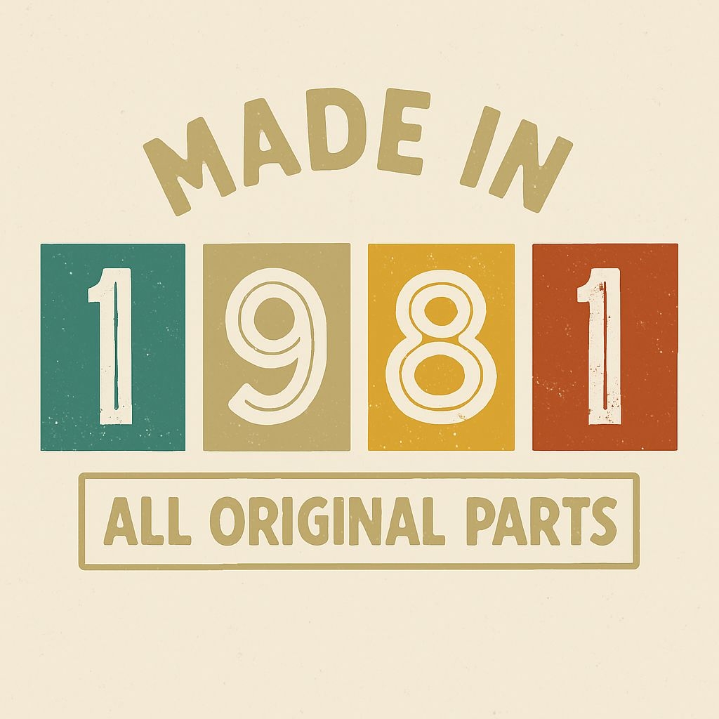 Vintage Made In All Original Parts Graphic T-Shirt
