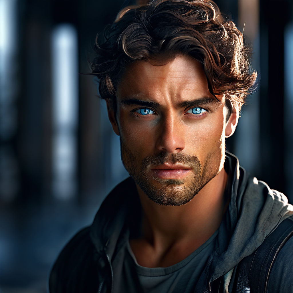 Handsome italian man. With blue eyes