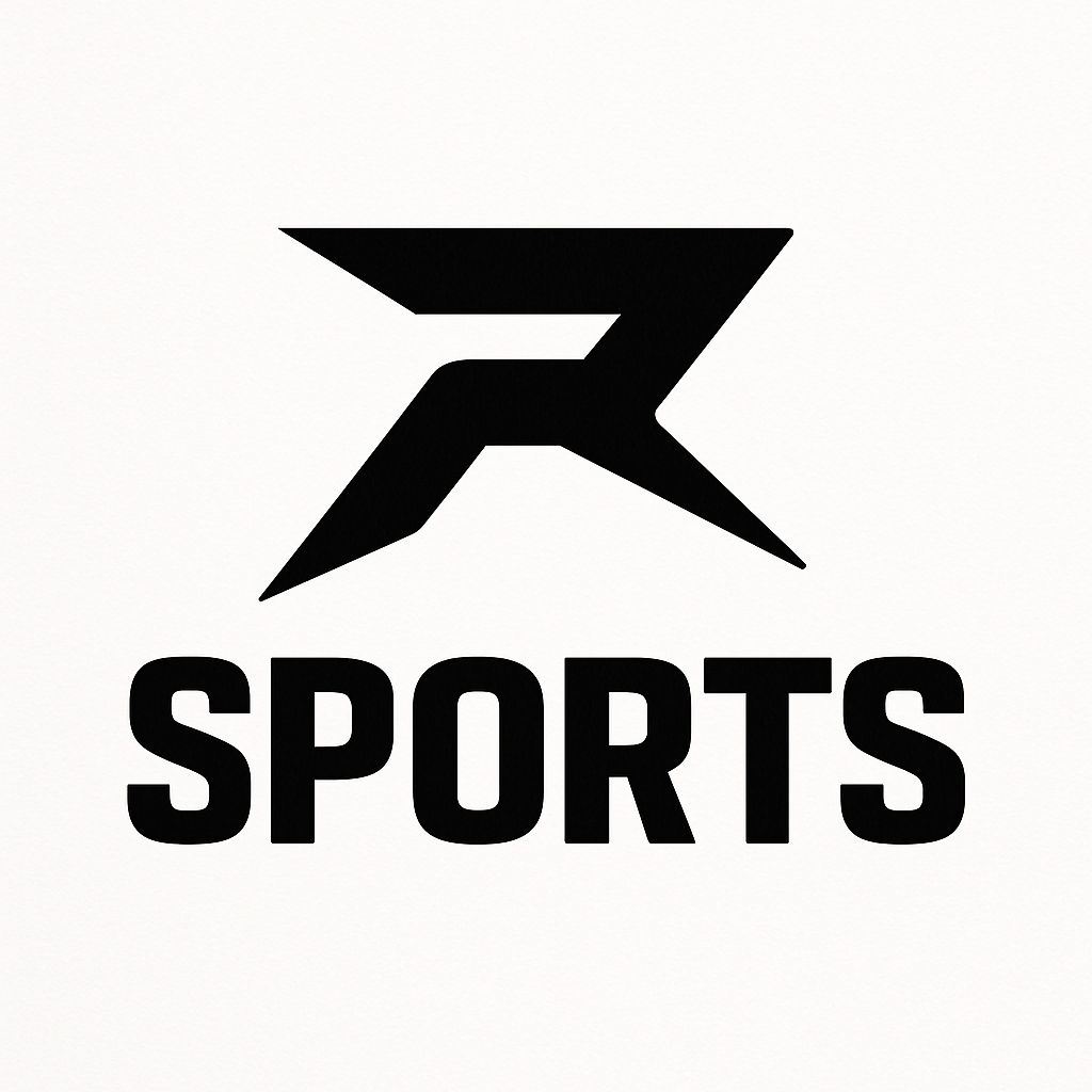 Bold Geometric R7 Sports Logo Design on White Background Logo