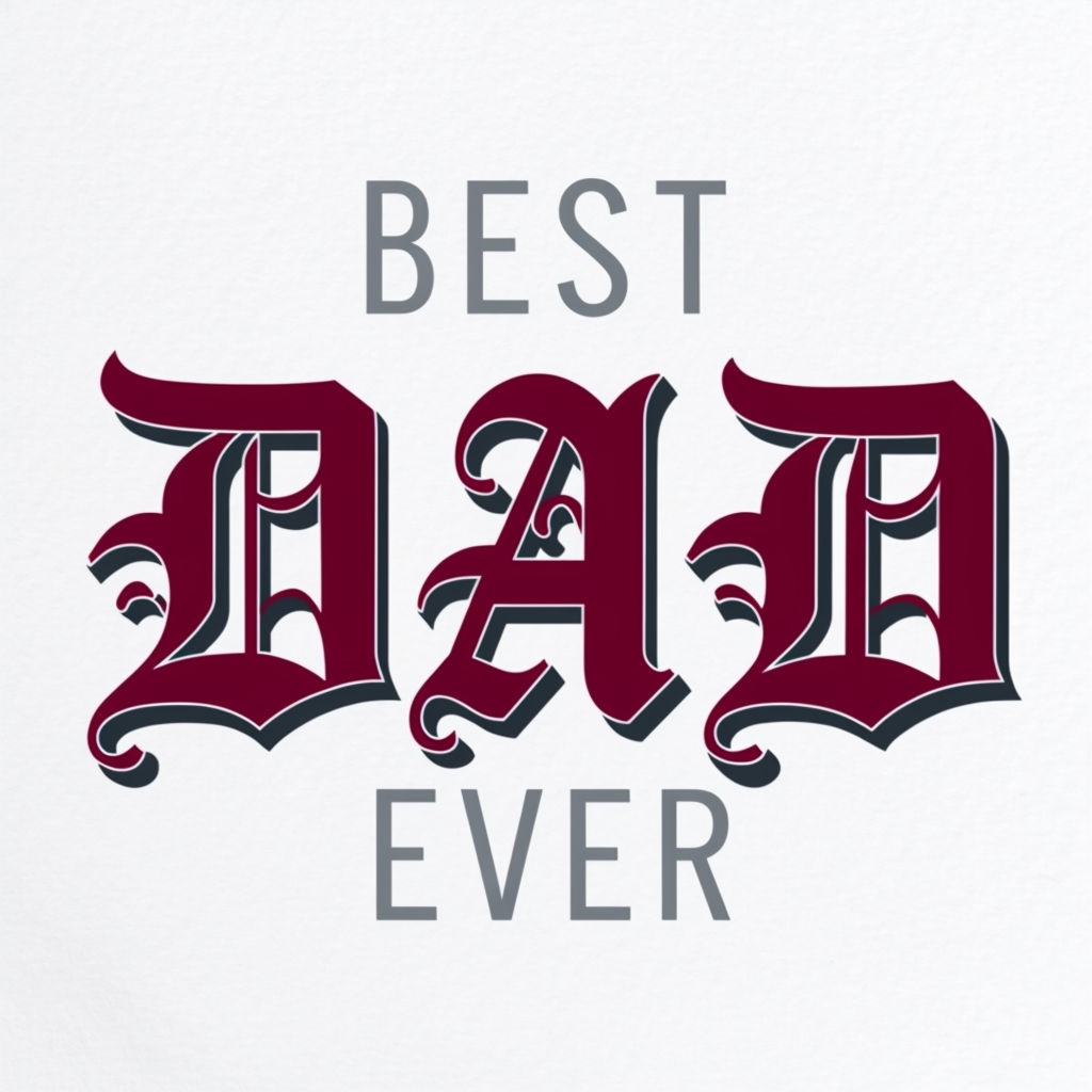 Best Dad Ever Ornate Typography Design Mug
