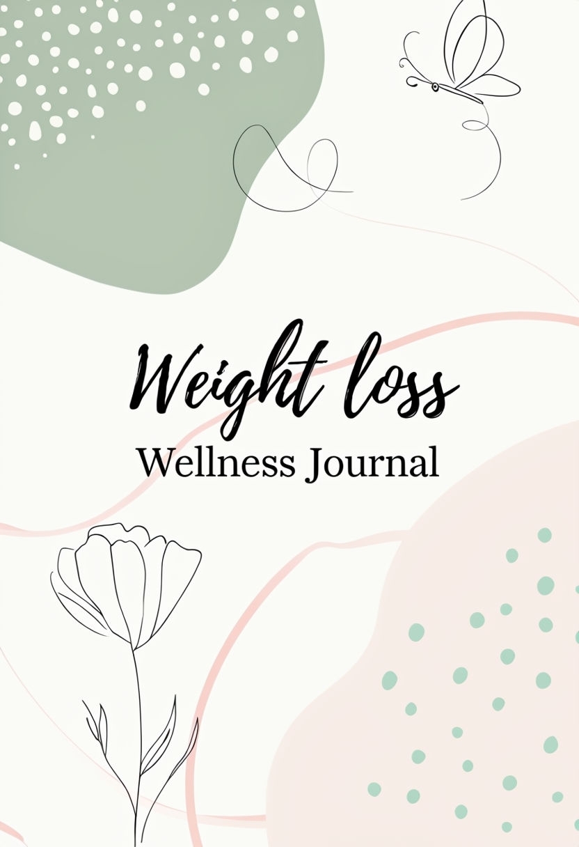 Elegant Weight Loss Wellness Journal with Minimalist Design EBook Cover