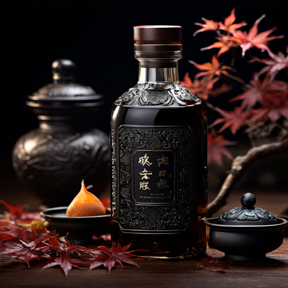 Chinese Baijiu bottle labeled Dayan Black by 张路通 - Playground