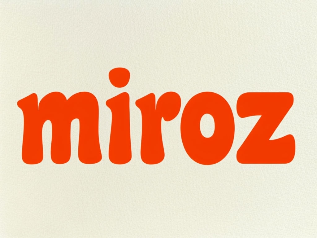 Playful Retro Miroz Logo in Bold Vibrant Typeface